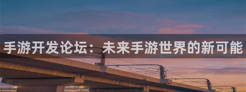 恒盛娱乐官网：手游开发论坛：未来手游世界的新可能